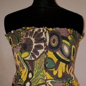 African Pattern/Print Strapless Top